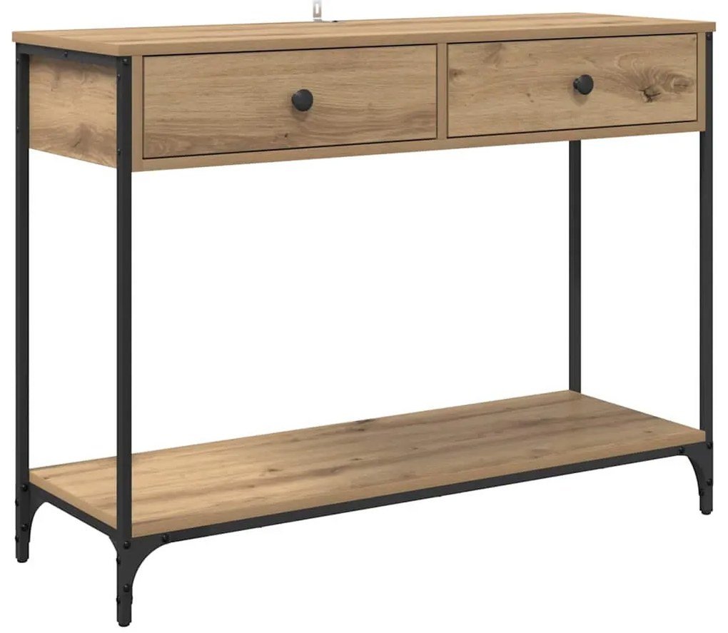 Konzolasztal fiókkal Artisan tölgy 100 x 34,5 x 75 cm Faanyag