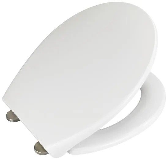 WENKO 22973100 - WC-ülőke DELOS 44,5 x 37,5 cm, fehér/ezüst