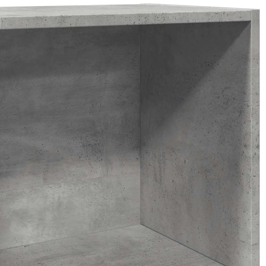 betonszürke szerelt fa könyvespolc 60 x 30 x 114 cm