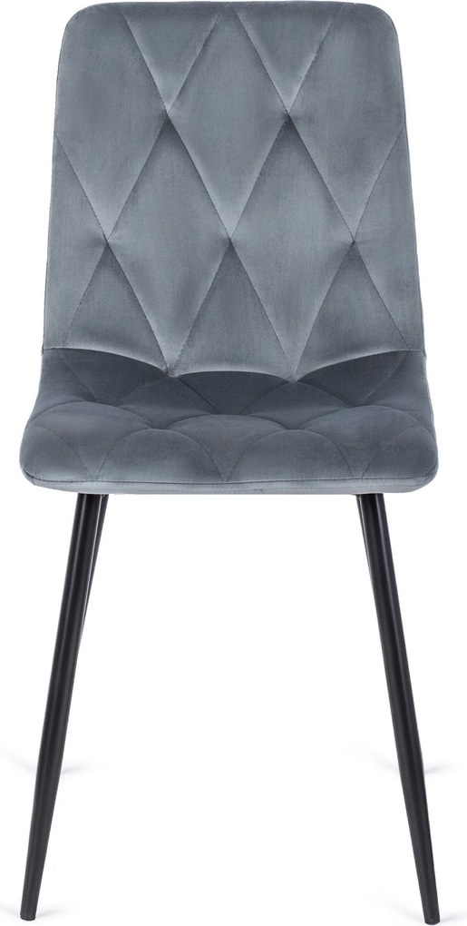 Krzesło ROBIN Szare Welurowe