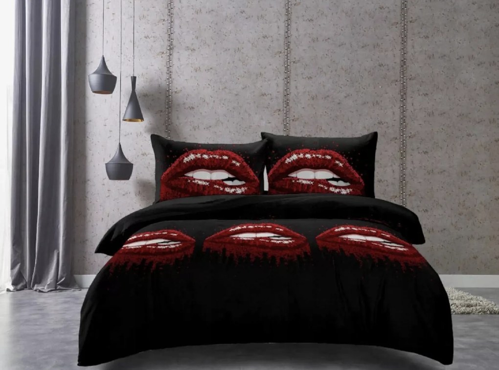 Mikroszálas ágynemű ROUGEA fekete Ágyneműhuzat mérete: 70 x 80 cm | 140 x 200 cm