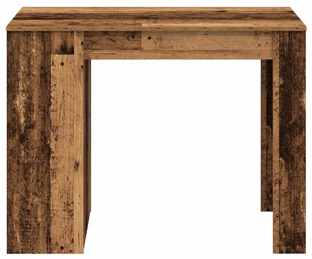 íróasztal fiókkal és polccal régi fa 102x62x77,5 cm gépelt fa