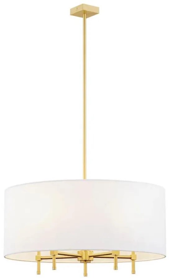 Argon 2132 - Csillár rúdon ABBANO 5xE14/7W/230V sárgaréz/fehér