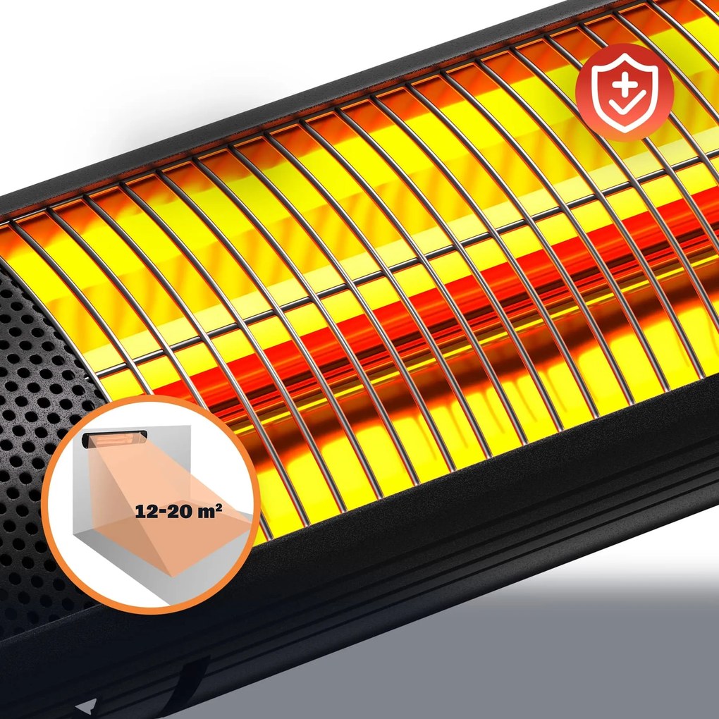Deuba Sugárzó hősugárzó 3000 W - fekete