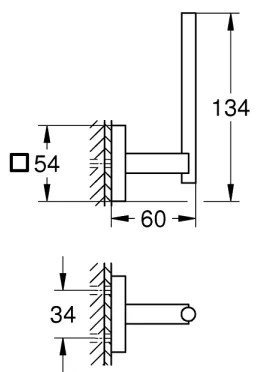 GROHE 40979000 - START tartalék WC-papírtartó, fényes króm