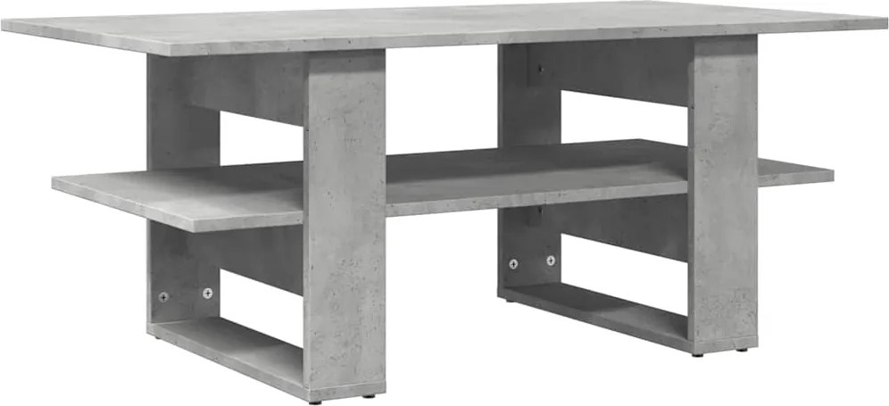 vidaXL betonszürke szerelt fa dohányzóasztal 102 x 55 x 42 cm