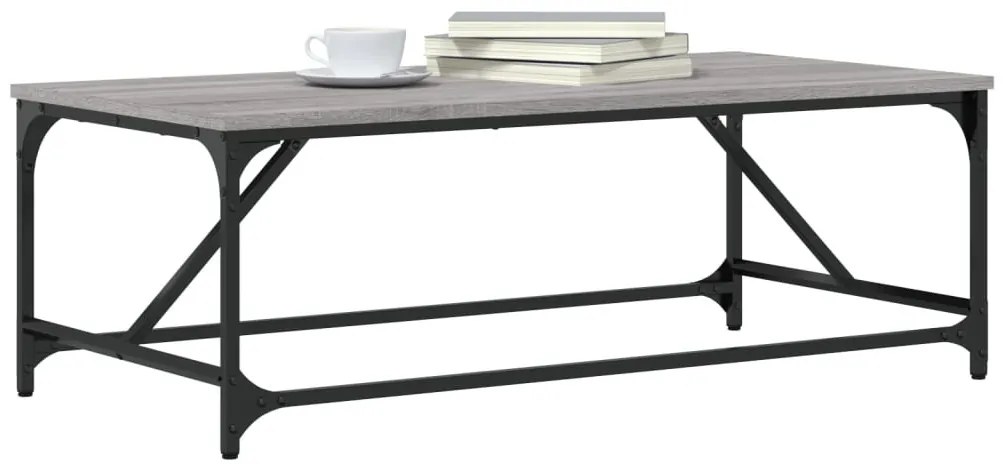 Szürke sonoma szerelt fa dohányzóasztal 100 x 50 x 35 cm