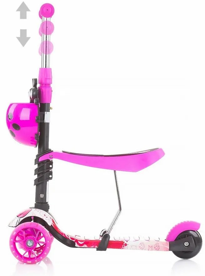 Chipolino robogó vezető rúddal Kiddy Evo 3in1 ,Lollipop