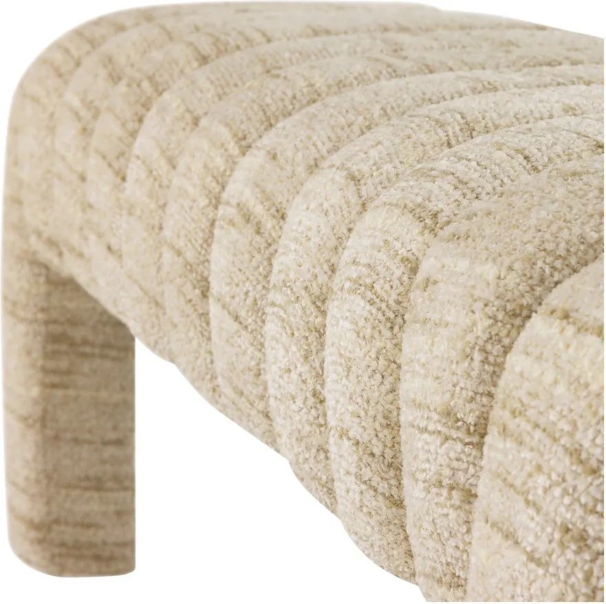 Bézs buklé párnázott pad Frex – WOOOD