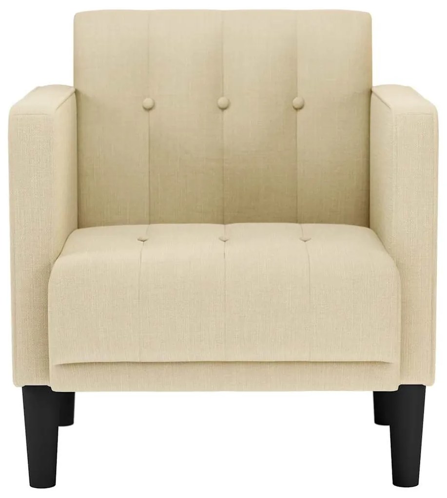 krém szövet kanapészék karfás szék 53 cm