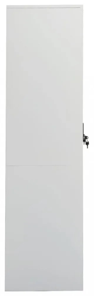 vidaXL világosszürke acél ruhásszekrény 80 x 50 x 180 cm