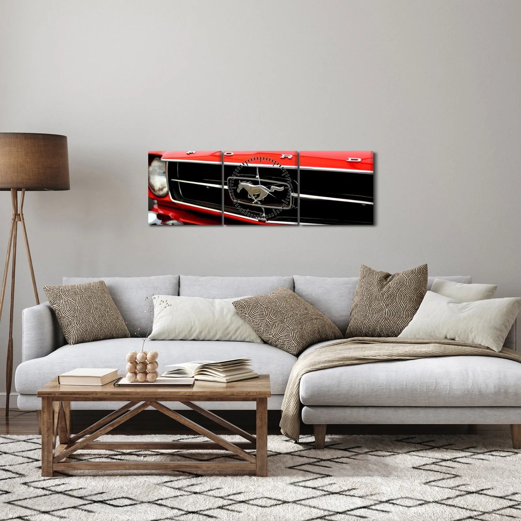 Kép - egy piros autó részlete (órával) (90x30 cm)