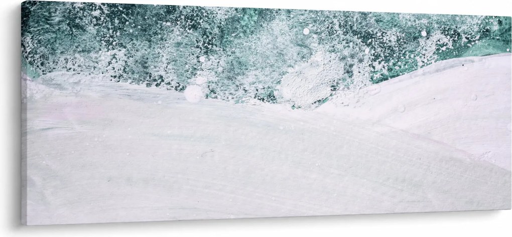 Kép - Türkiz absztrakció (120x50 cm)