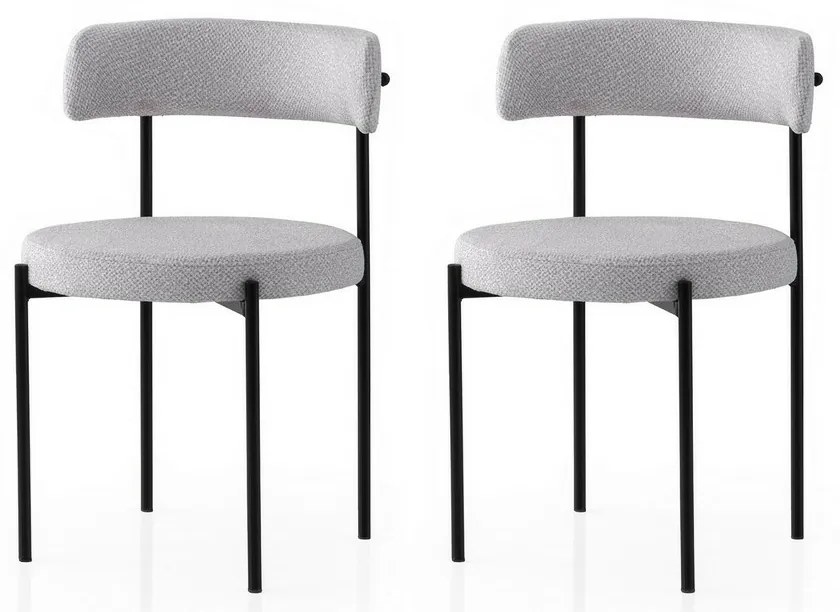 Gini Light Grey and Black étkezőszékek, 2 db