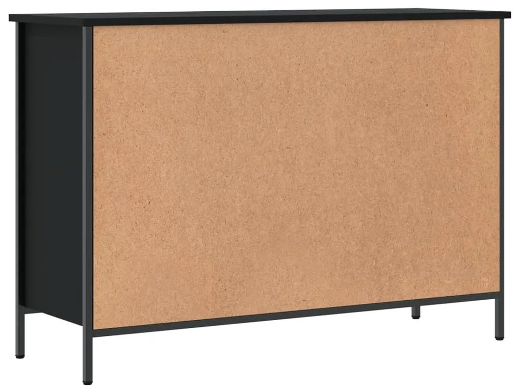 fekete szerelt fa cipőszekrény 100 x 35 x 70 cm