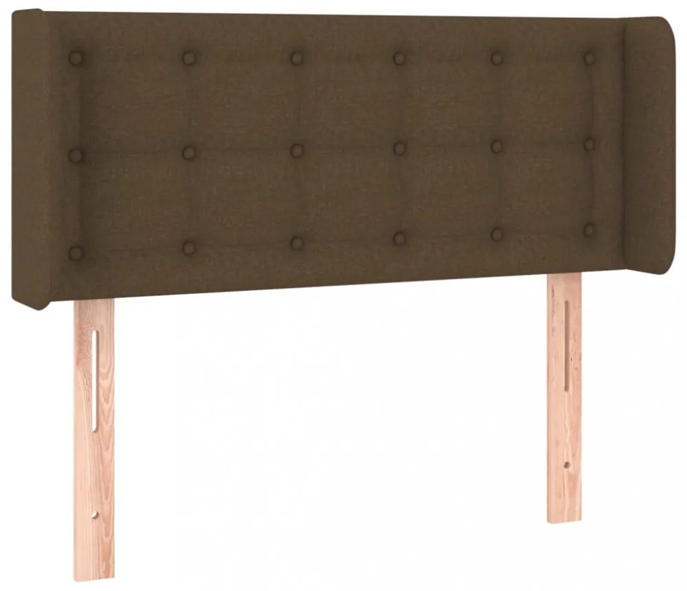 sötétbarna szövet fejtámla 93x16x78/88 cm