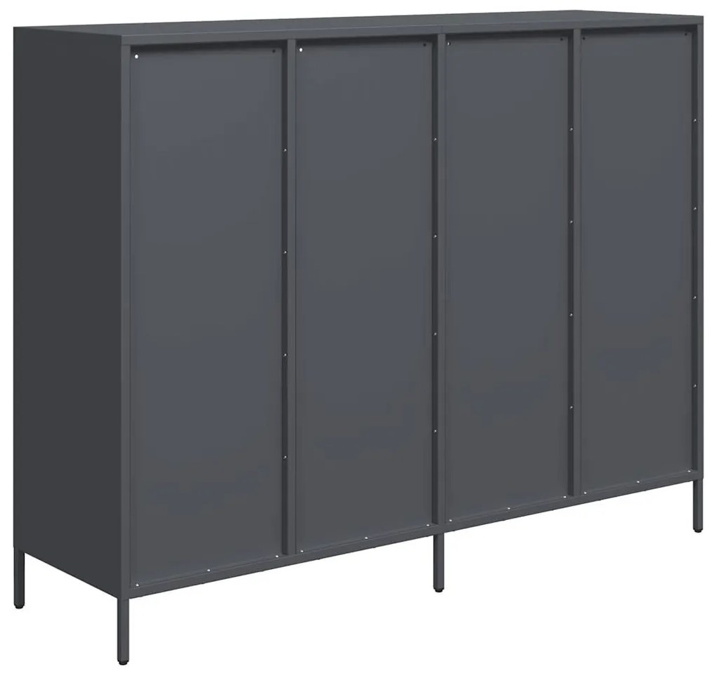 antracit hidegen hengerelt acél tálalószekrény 135x39x103,5 cm
