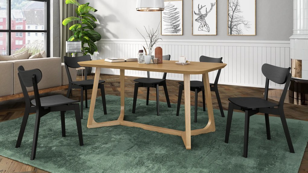 MAZZONI EXPORT ROXY Fekete - RETRO FA SZÉK NAPPALIBA ÉTKEZŐBE KONYHÁBA