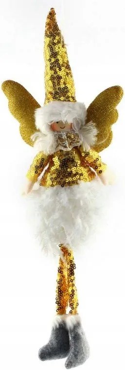 eCa ASN02 Karácsonyi dekoráció Angyal 34 cm arany