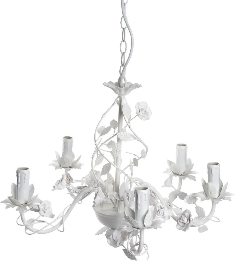 Vintage virágos fehér mennyezeti lámpa