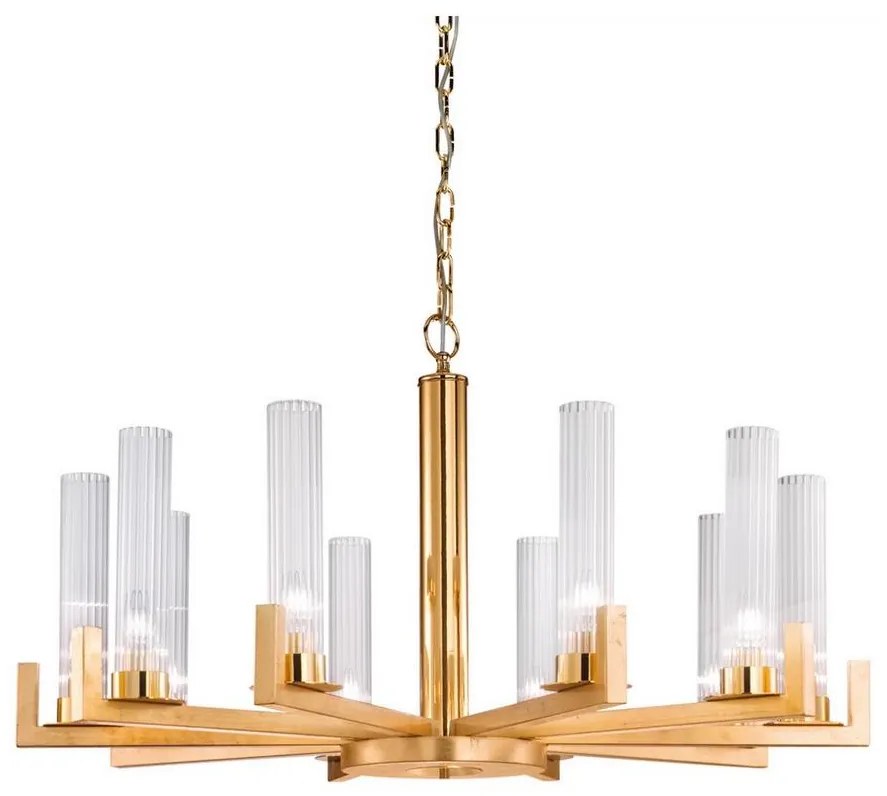 Kolarz 6009.81030 - Csillár láncon RAGGIO 10xE14/25W/230V 24K arany