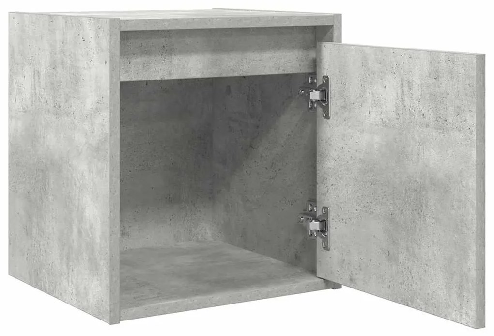 2 db betonszürke falra szerelhető éjjeliszekrény 38x34x40 cm