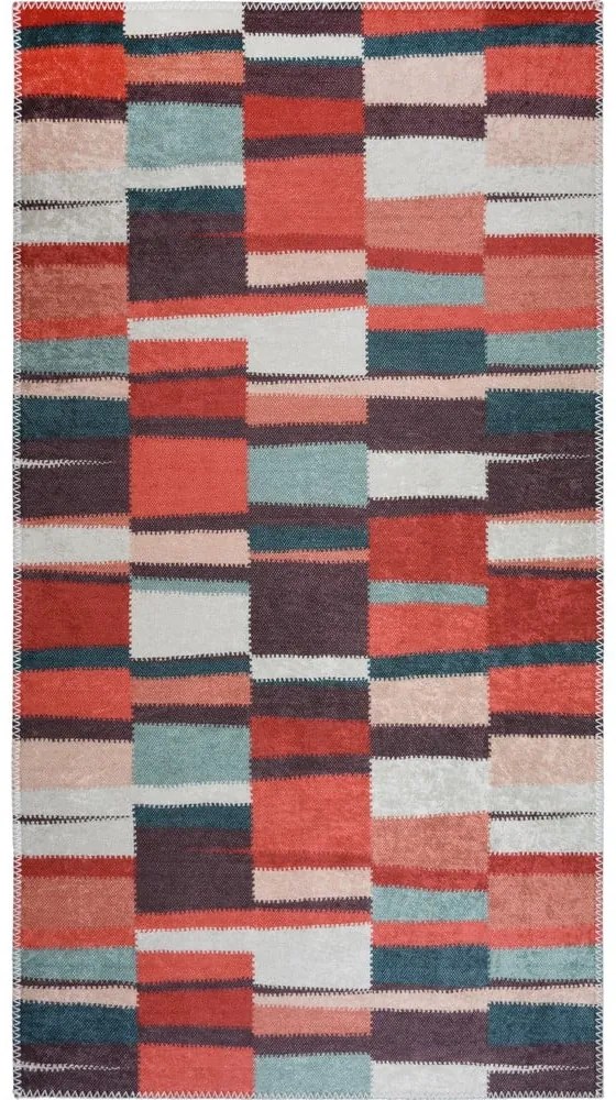 Piros mosható szőnyeg 60x100 cm Blocks of Fun – Vitaus
