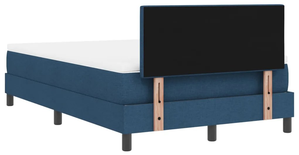 Boxspring ágy matraccal Tengerészkék 120x200 cm Szövet