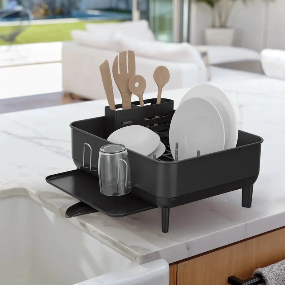 Simplehuman Compact edénycsepegtető, acél, műanyag, FPP, fekete