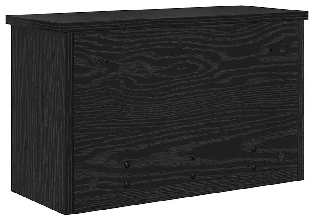 Fali Kabáthorog polcokkal Musta tammi 50 x 20 x 30 cm Faanyag
