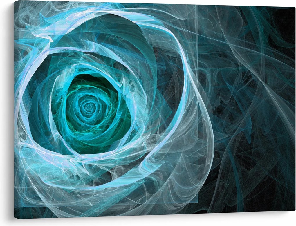 Kép - Absztrakt rózsaszín kék fekete háttérrel (70x50 cm)
