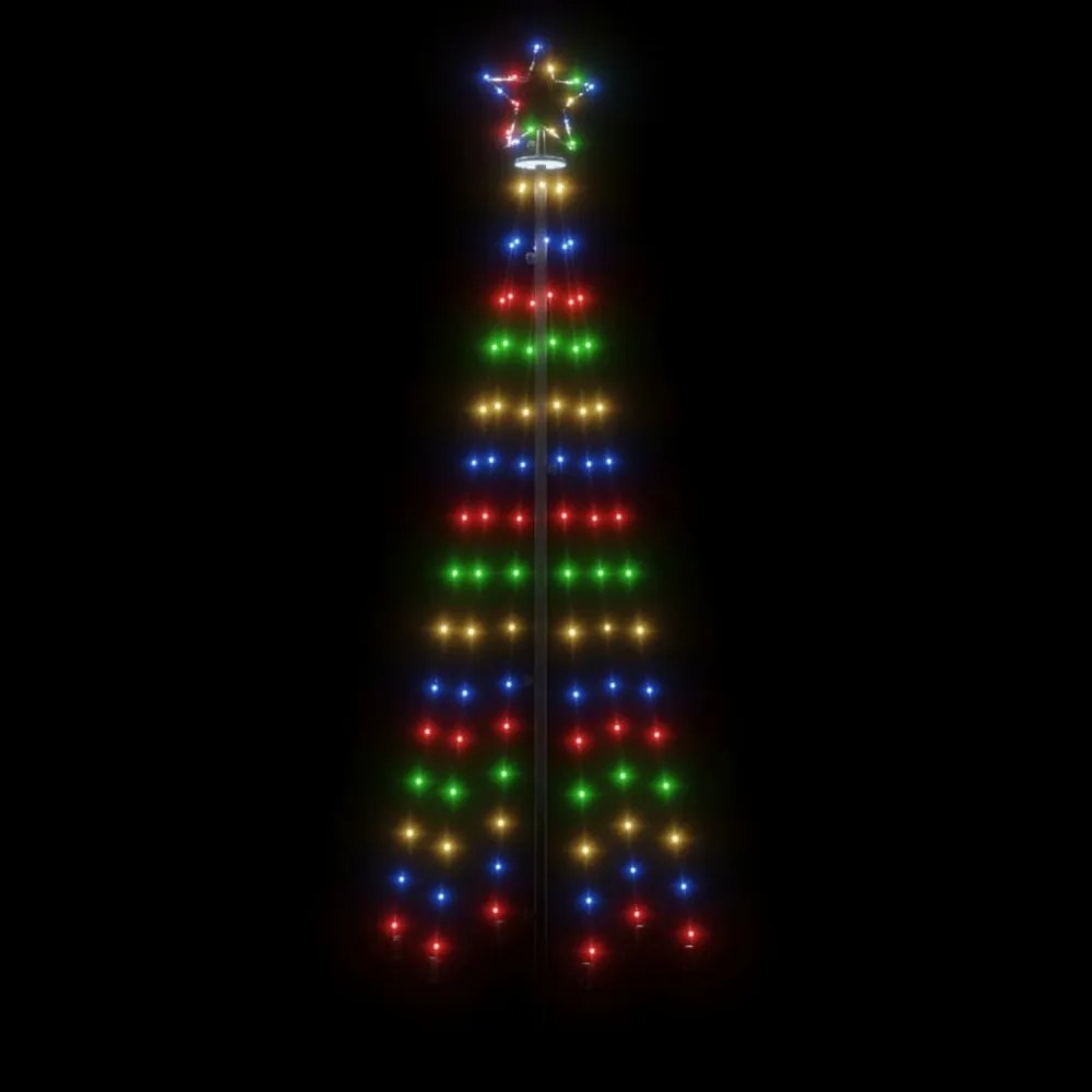 színes fényű karácsonyfa tüskével 108 LED-del 180 cm