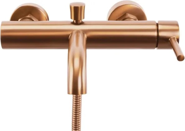 REA-B1115 - LUNGO kádcsaptelep készlet, szálcsiszolt vörösréz