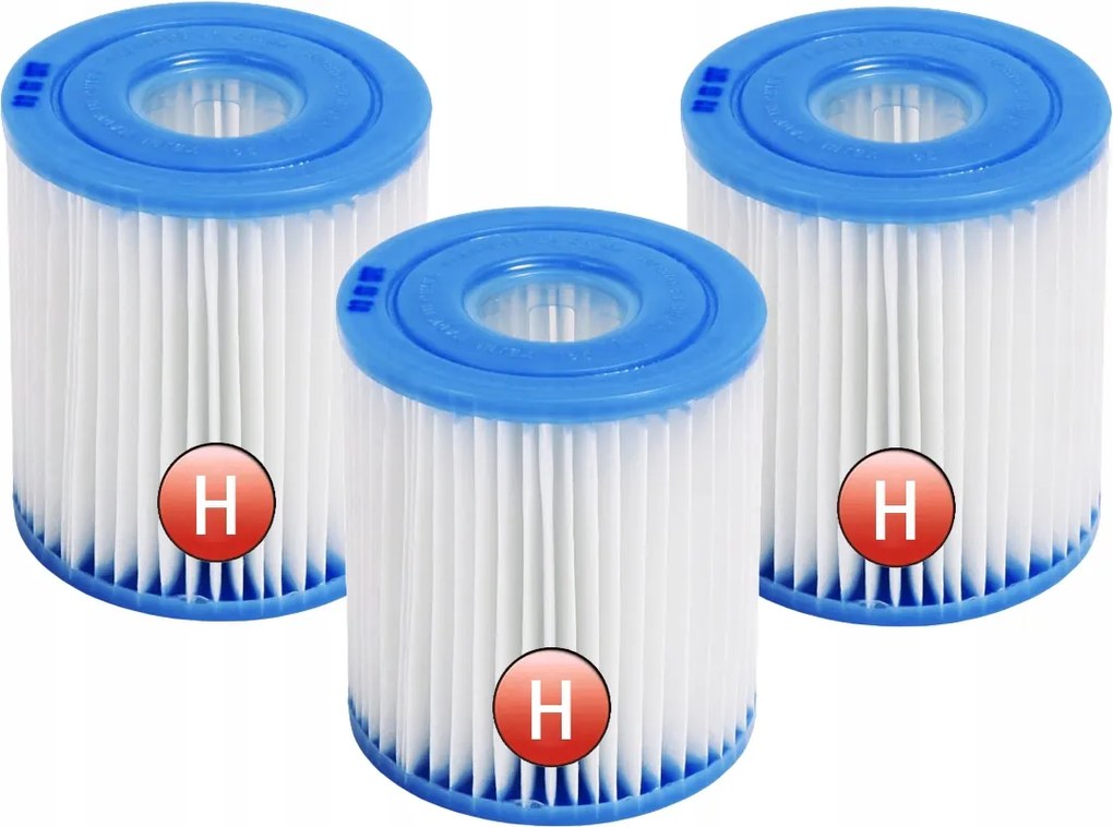 3x Szűrő Medence Szivattyúhoz 28602 Intex H Típusú Betét