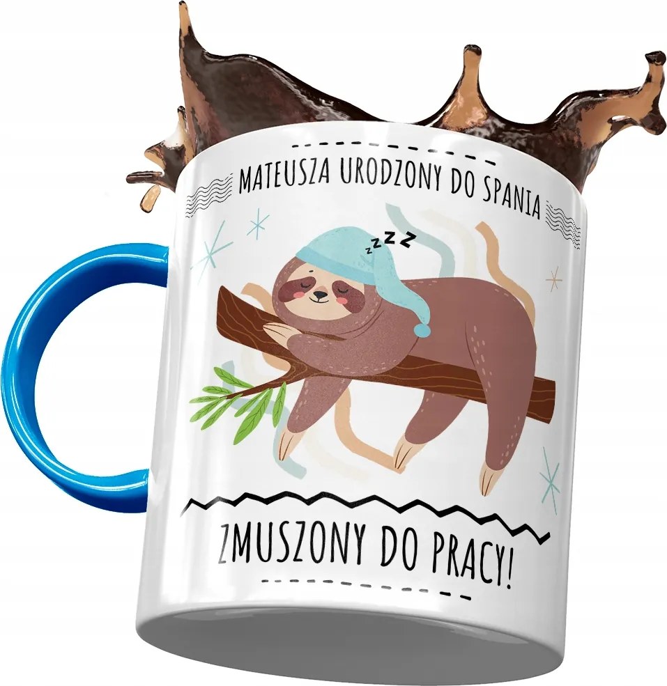 Kék Bögre Máté Férj Kollégának Ajándék Nyomtatott Fotóval