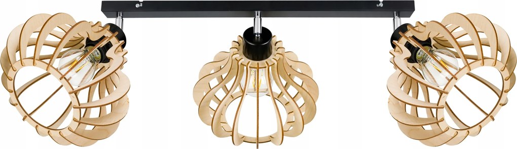 Lámpa mennyezet plafon csillár Loft mozgatható fa 3