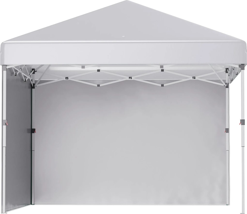 Outsunny Sátor, kb. 3x3m, vízlepergető Stabil Télálló Pop-up Összecsukható Sátor 2 Oldalfallal, UV 30+ Védelem, Összecsukható Fesztivál Sátor Kerti Sá