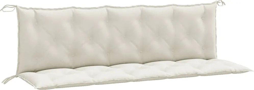 vidaXL 2 db melange krémszínű szövet kerti padpárna 180 x 50 x 7 cm