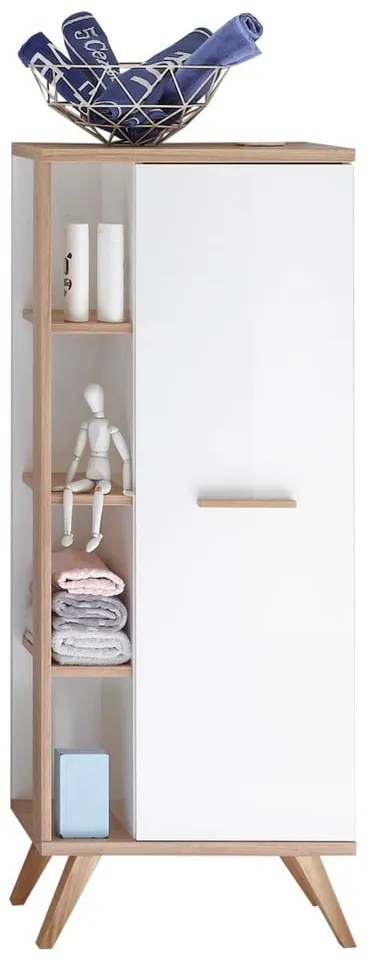 Fehér alacsony fürdőszoba szekrény 51x128 cm Set 923 - Pelipal