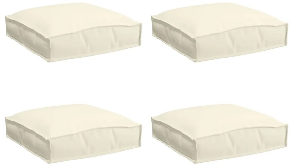 Raklap Párnák 4 db-os Krém 40x40x8 cm Oxford anyag