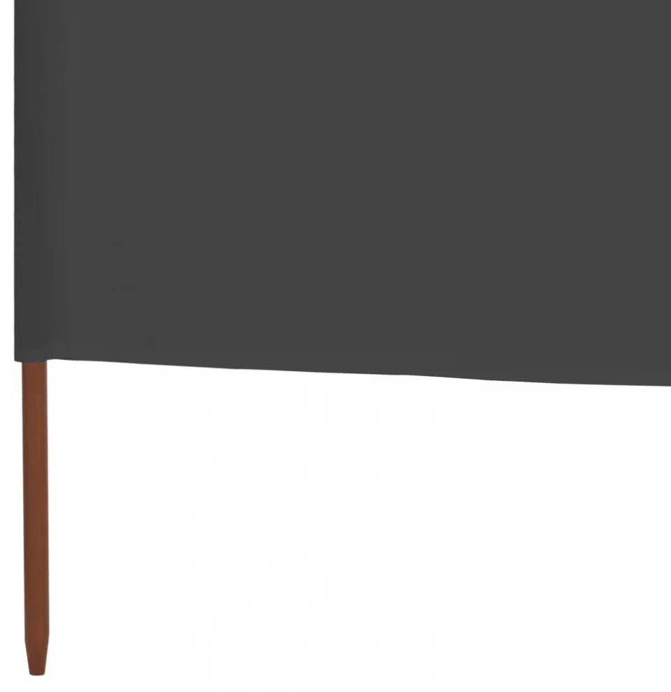 antracitszürke 9 paneles szövet szélfogó 1200 x 160 cm