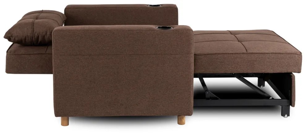 Fotel Rozkładany SOLOR Brązowy