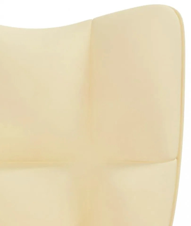 krémfehér bársony pihenőfotel