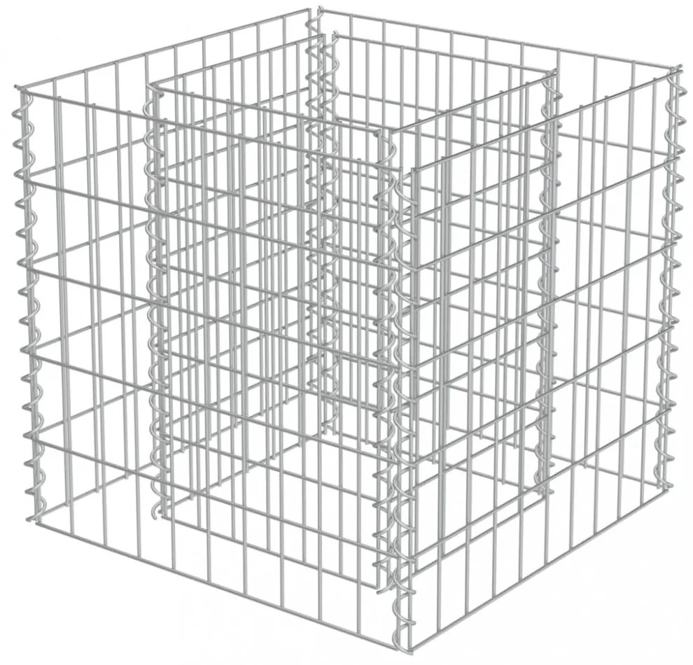 horganyzott acél gabion magaságyás 50 x 50 x 50 cm