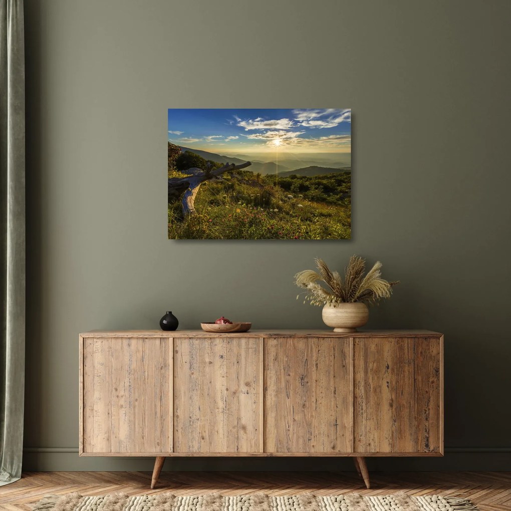 Kép - kilátás a tájra (üvegen) (70x50 cm)
