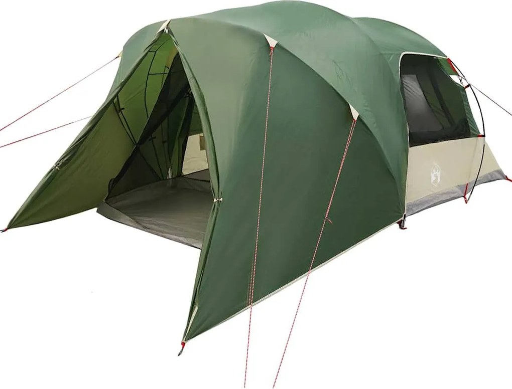 vidaXL Kupola Sátor 4 Fős levehető esővédővel Zöld 455 x 252 x 178 cm