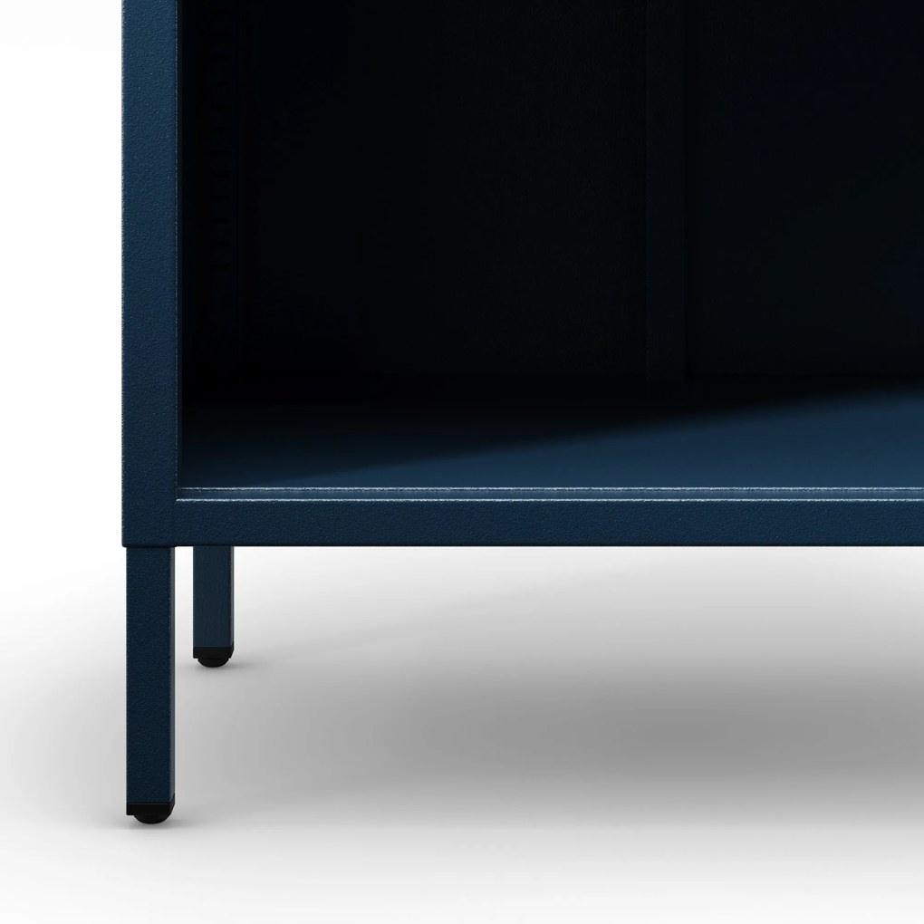 Könyvespolc MARIO, 500 x 1800 x 350 mm, Modern: sötétkék