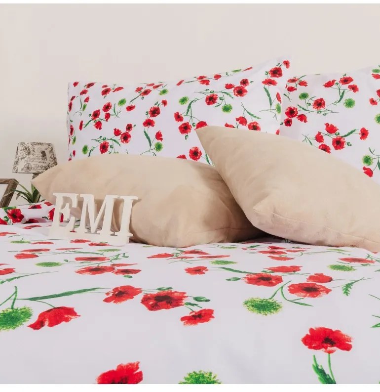 EMI Pipacs pamut ágyneműhuzat 140x200 + 70x90