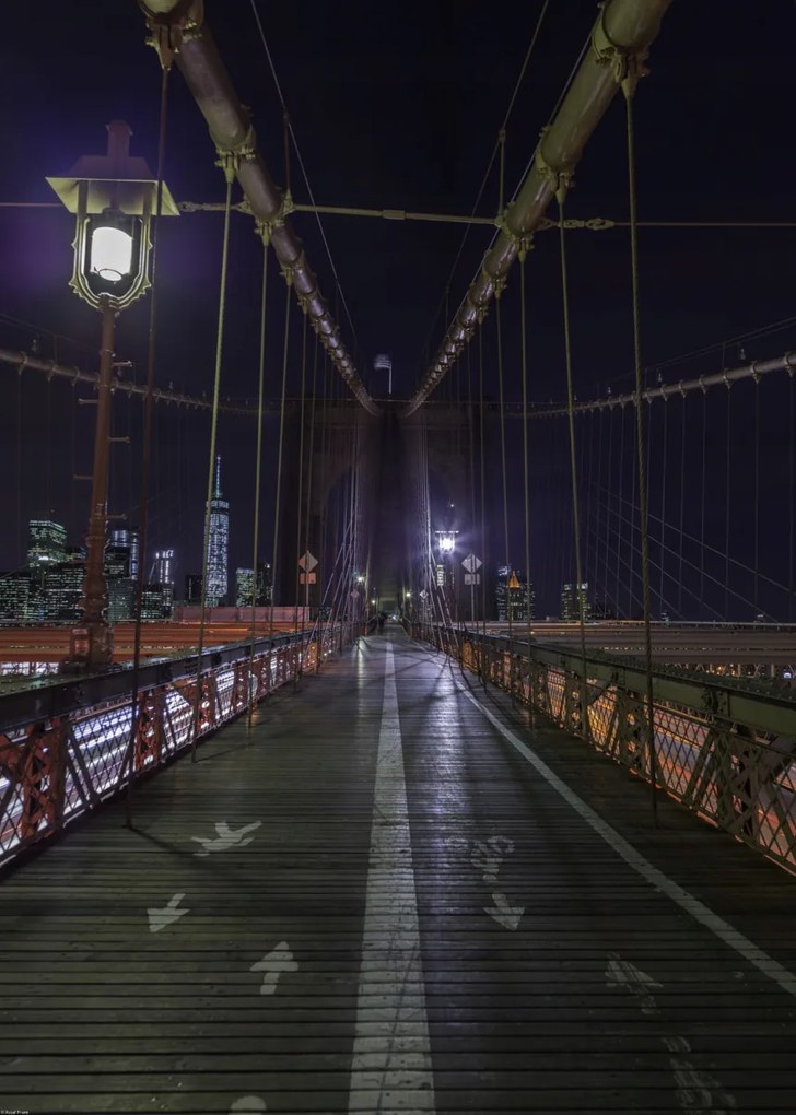 Poszter 50x70cm Brooklyn híd New Yorkban, Assaf Frank