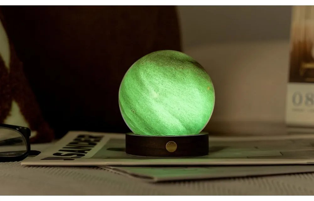 Sötétbarna USB fénydekoráció ø 8 cm Sand Storm – Gingko